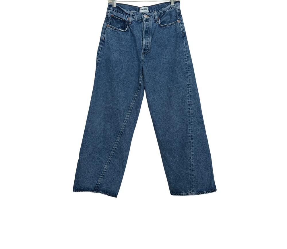 AGOLDE Twist Low Slung Baggy Jeans - Myth Blue - Size 27